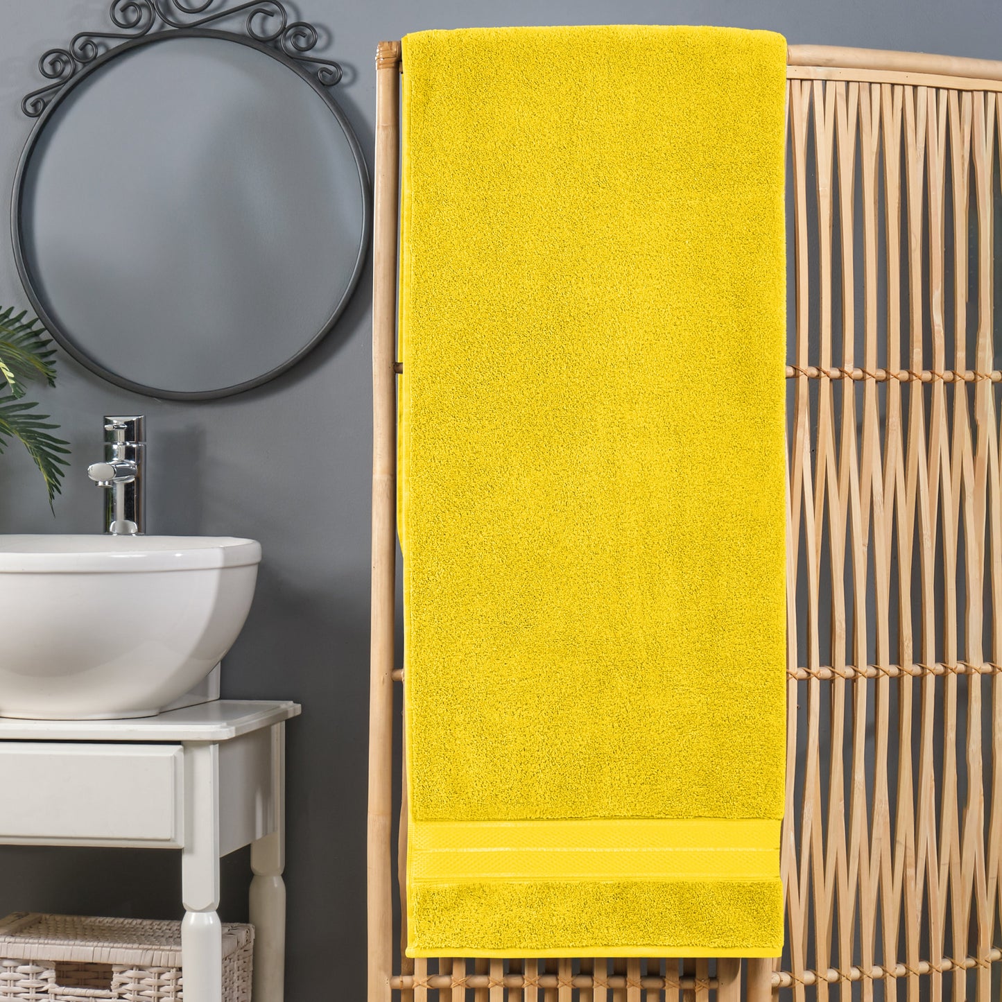 Elegant Comfort 1-Piece Premium Turkish Cotton Three Line Popcorn Oversized Bath Sheet Towel 40 x 80 Inch