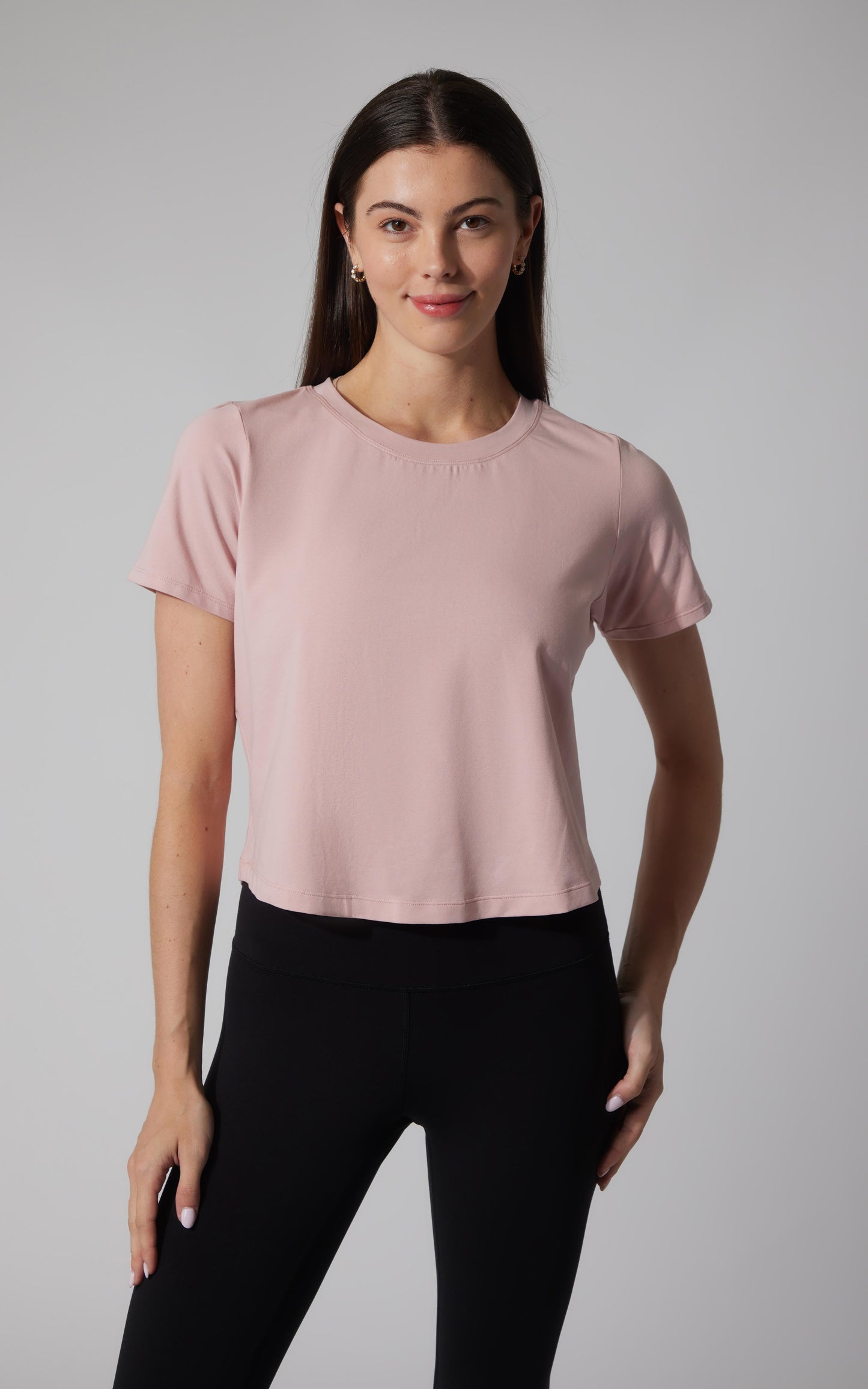 2 PK Airlite Cotton Boxy Cropped Short Sleeve Tee