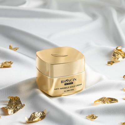 Bioxcin Anti-Aging Face Cream with Gold Particles - Luxurious Hydrating Cream for Fine Lines & Wrinkles, 1.69 fl oz