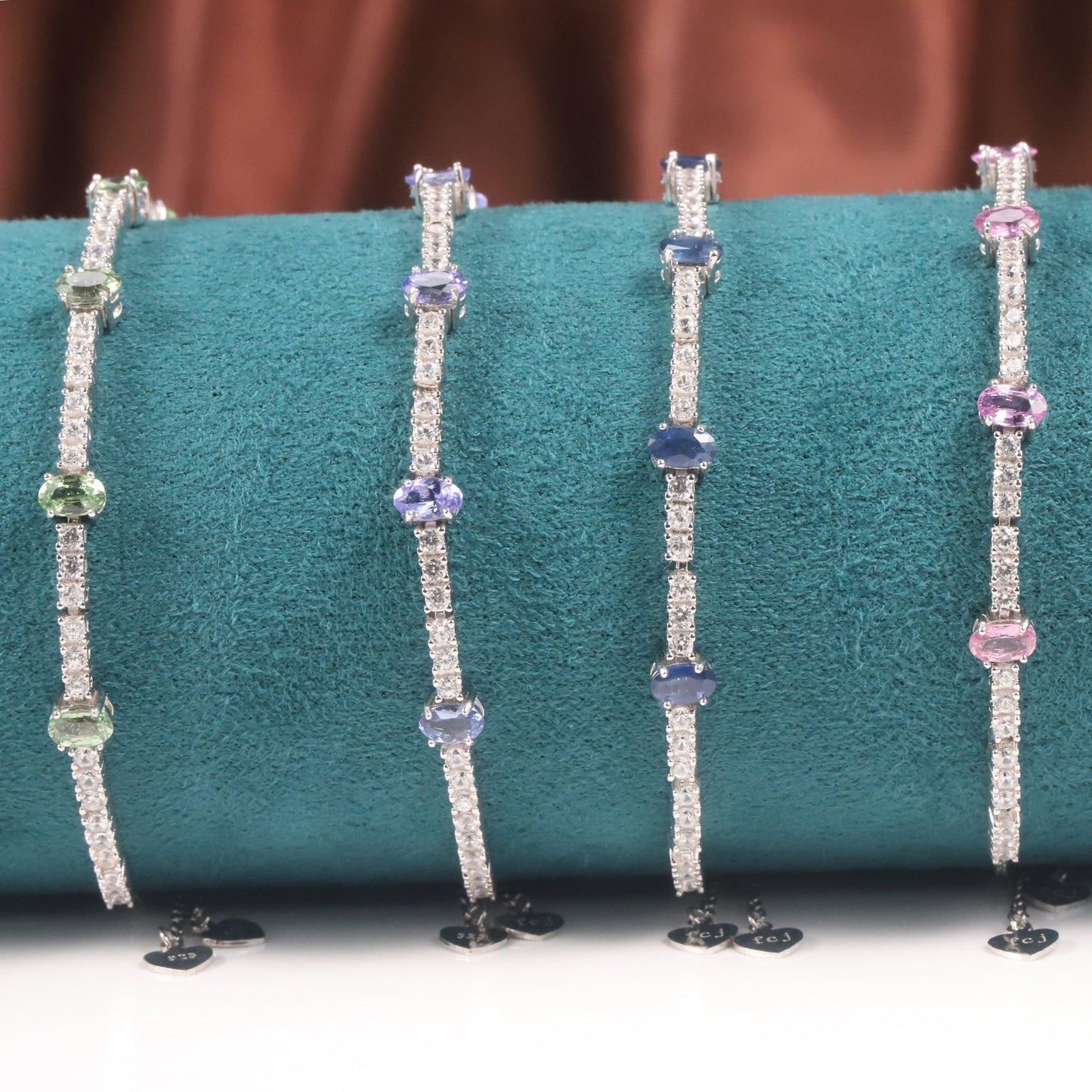 Green Sapphire Adjustable Bracelet