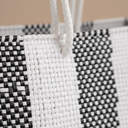 Zebra Woven Super Tote