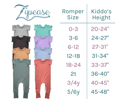 Lavender Bamboo Lyocell Zip Romper