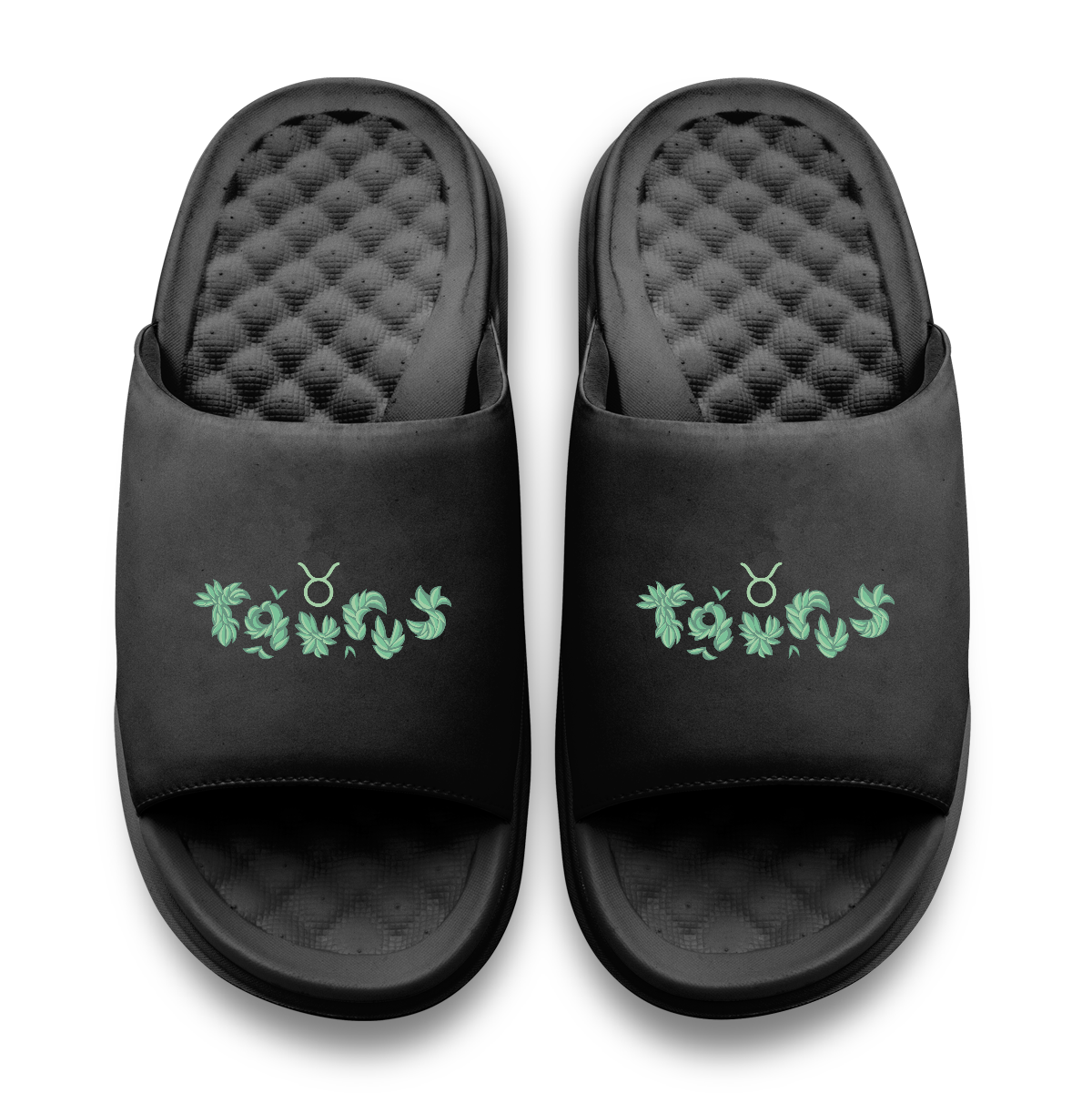 Taurus Zodiac Elements Motive Slide Sandals