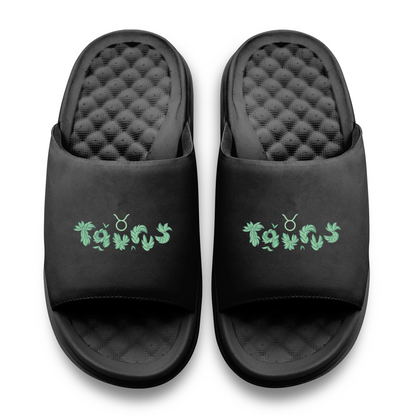 Taurus Zodiac Elements Motive Slide Sandals