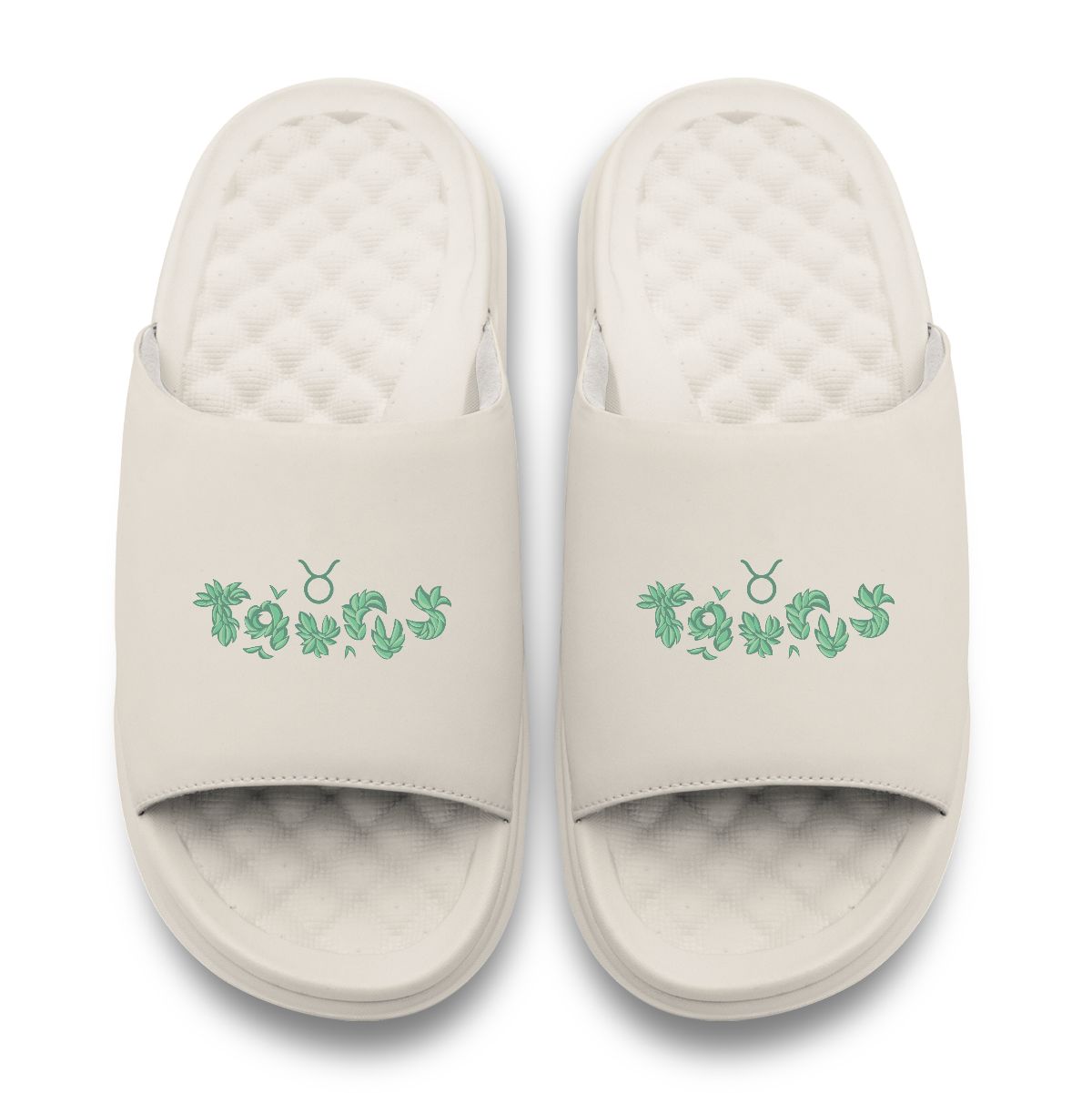 Taurus Zodiac Elements Motive Slide Sandals