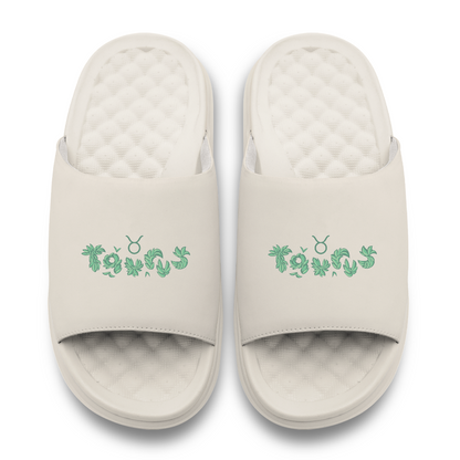 Taurus Zodiac Elements Motive Slide Sandals