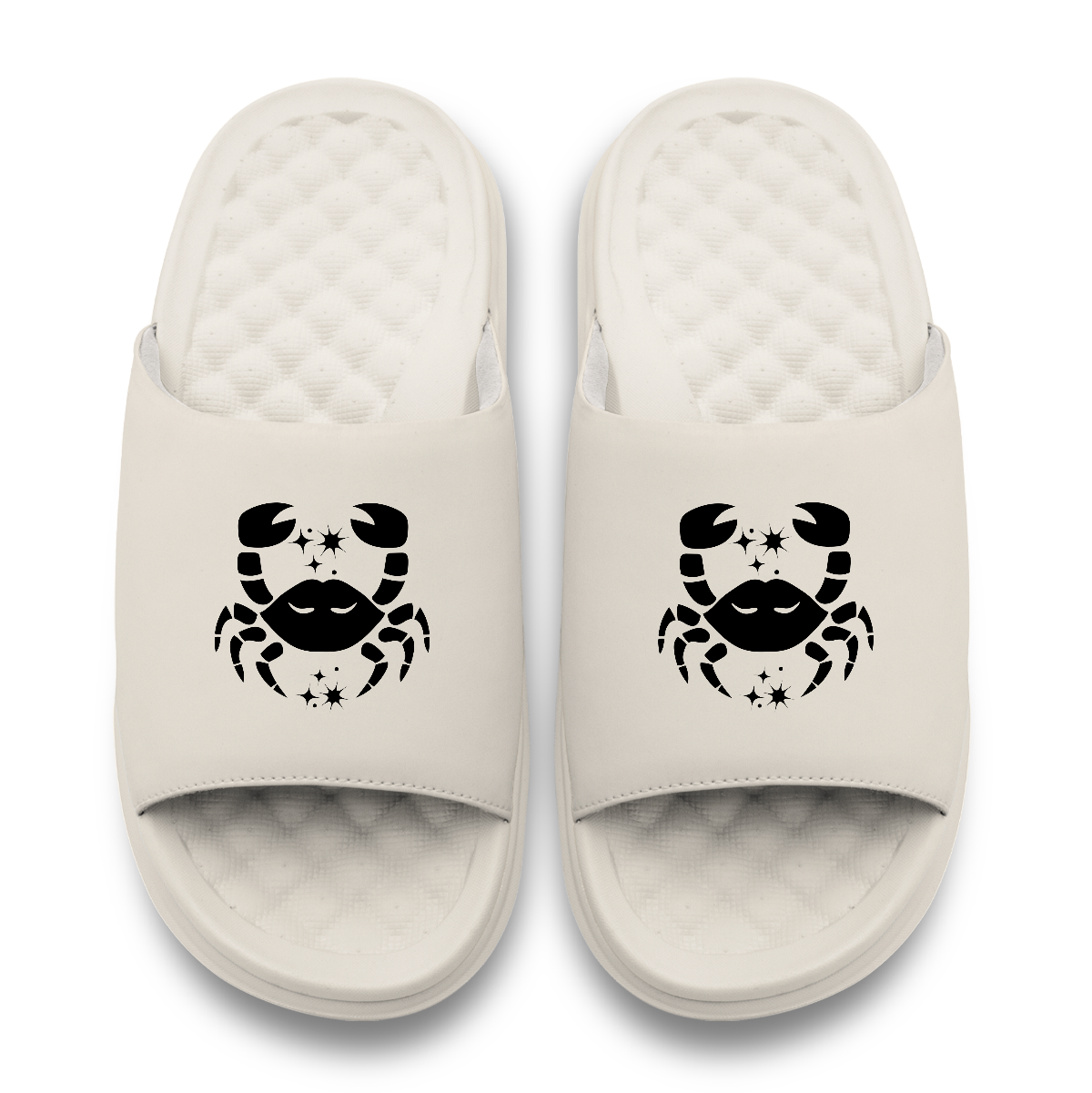Cancer Zodiac Symbols Motive Slide Sandals
