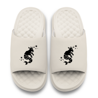 Capricorn Zodiac Symbols Motive Slide Sandals
