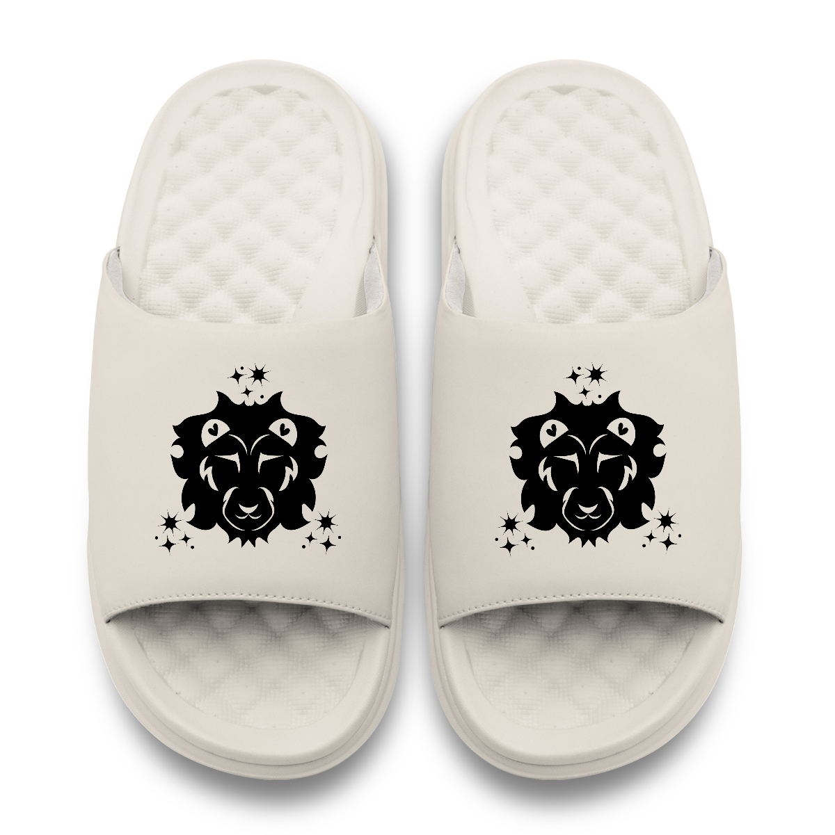 Leo Zodiac Symbols Motive Slide Sandals