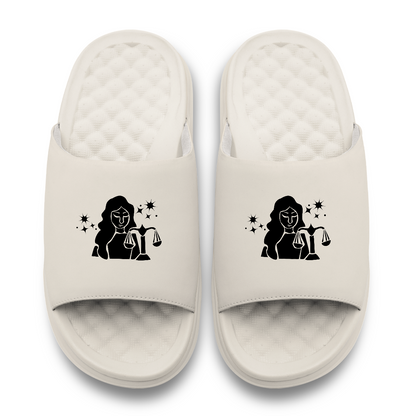 Libra Zodiac Symbols Motive Slide Sandals