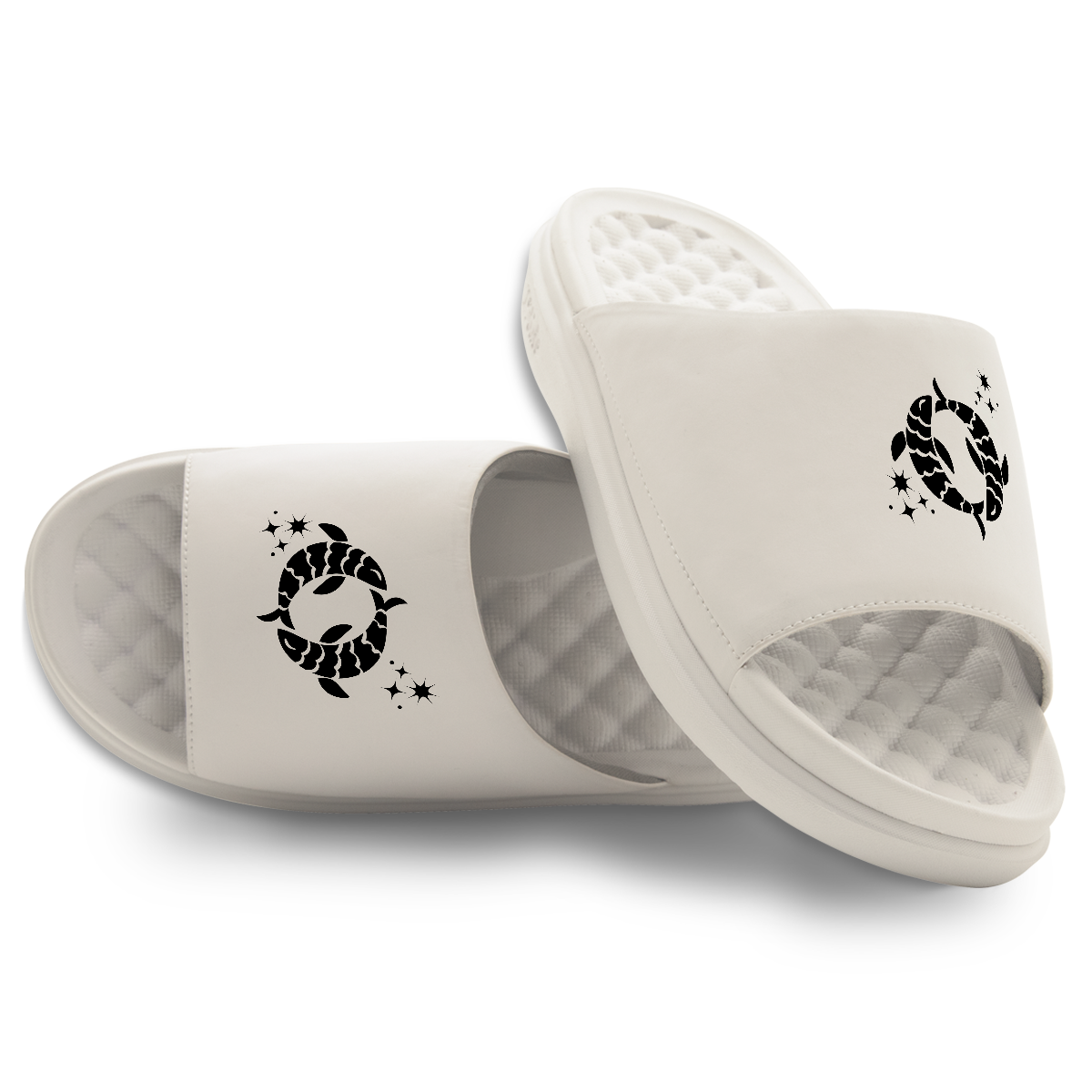Pisces Zodiac Symbols Motive Slide Sandals