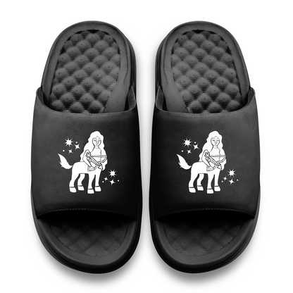 Sagittarius Zodiac Symbols Motive Slide Sandals