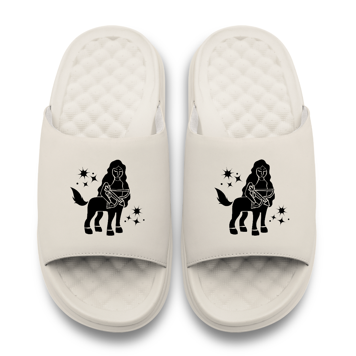 Sagittarius Zodiac Symbols Motive Slide Sandals