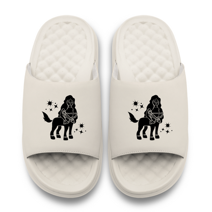 Sagittarius Zodiac Symbols Motive Slide Sandals