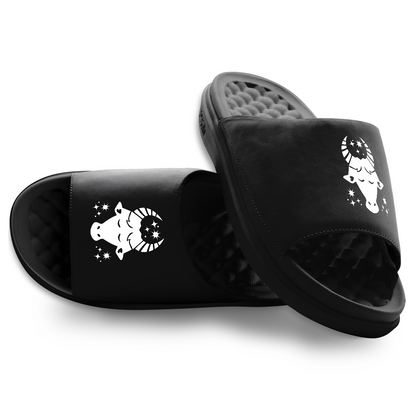 Taurus Zodiac Symbols Motive Slide Sandals