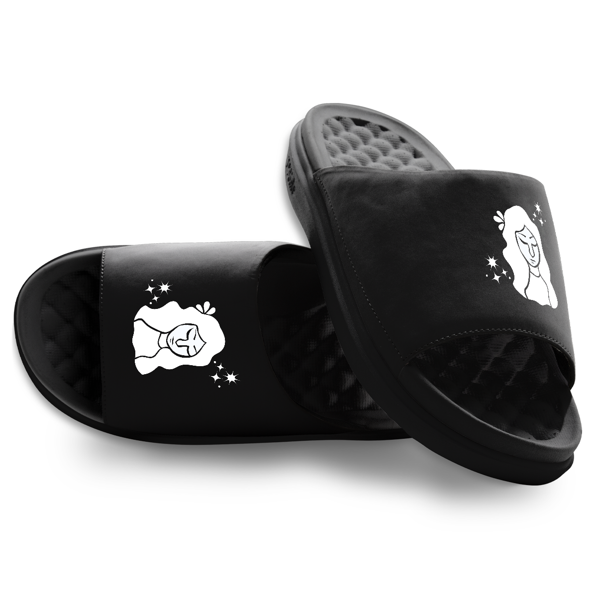 Virgo Zodiac Symbols Motive Slide Sandals