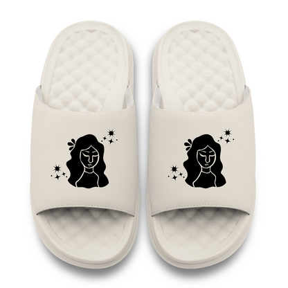 Virgo Zodiac Symbols Motive Slide Sandals