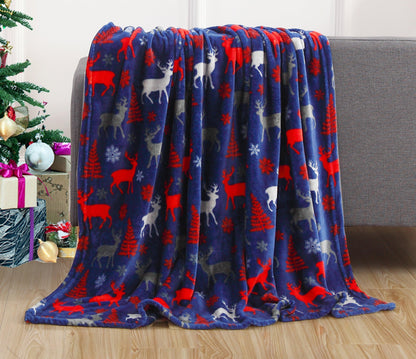 Elegant Comfort 50" x 60" Holiday Velvet Plush Blanket Throw - 50 x 60 inches