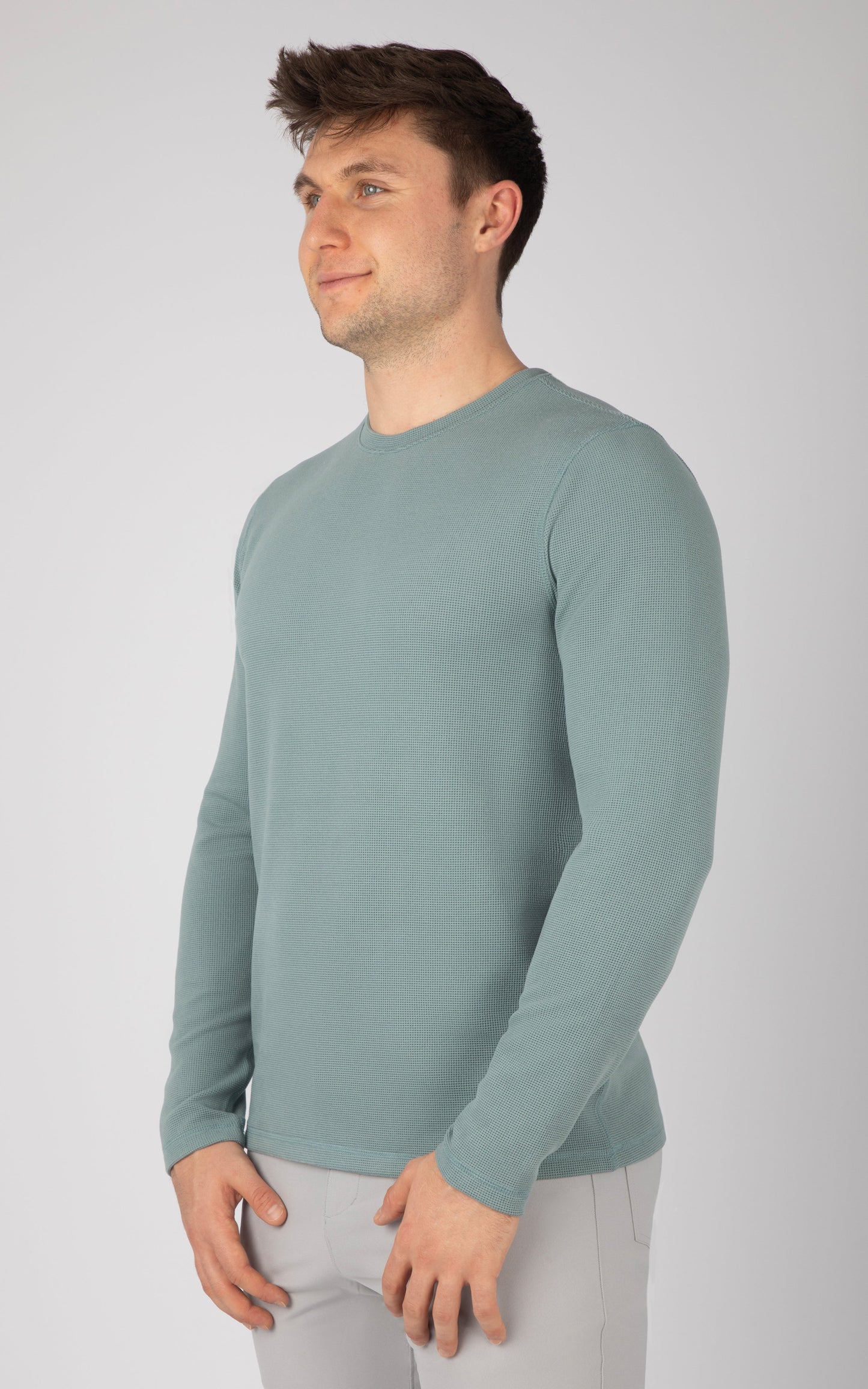 Mens Supreme Hyperlite Waffle Long Sleeve Crew Neck Shirt
