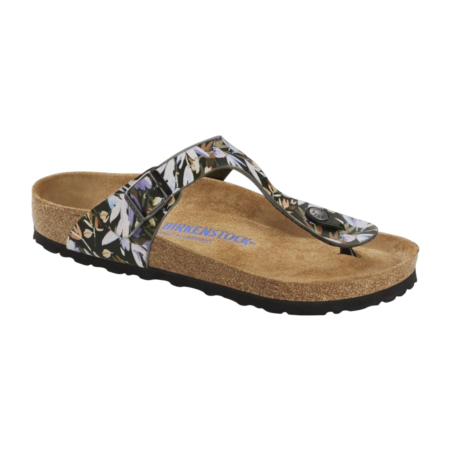 Birkenstock Gizeh Soft Footbed Birko-Flor Floral Fades Black