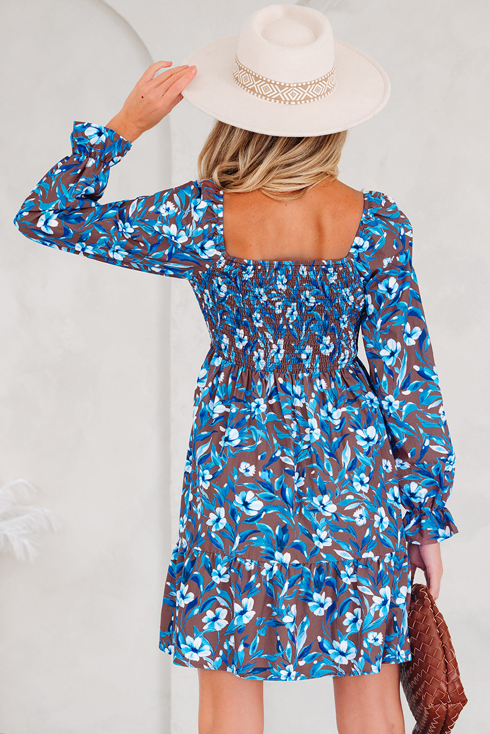 Threaded Pear Norava Ruffled Sleeve Floral Dress