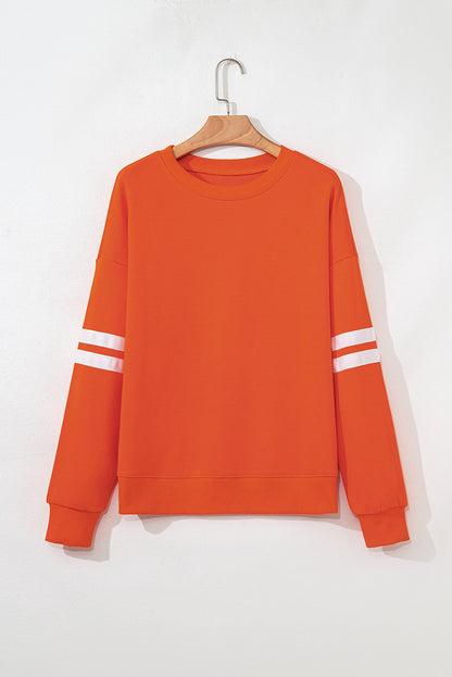 Threaded Pear Taylor Striped Oversized Sweatshirt