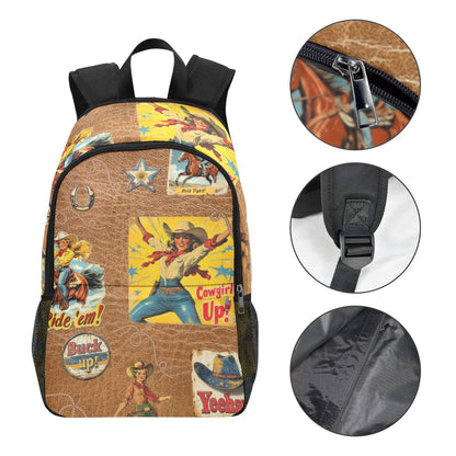 Vintage Cowgirl Collage Backpack
