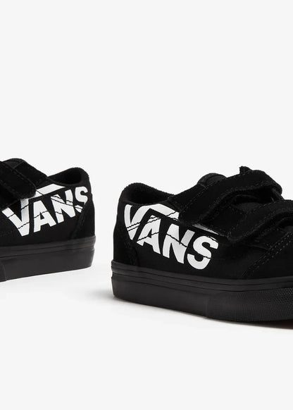 Vans Old Skool Toddlers Logo Detail Baby/Toddler (TD) Sneakers — Black Low-Top