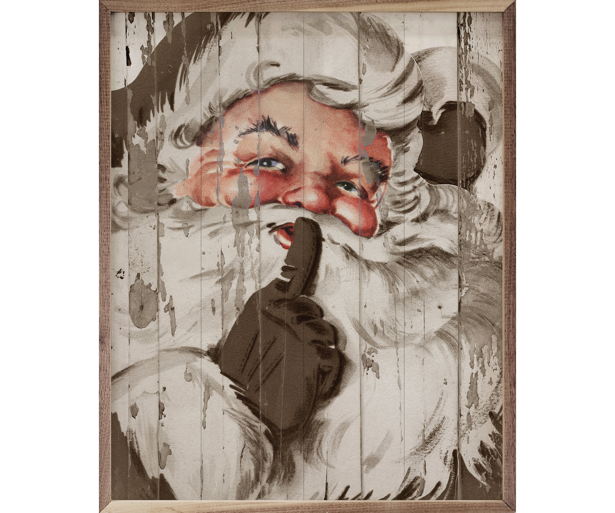 Kendrick Home Santa Be Quiet Shh Beige