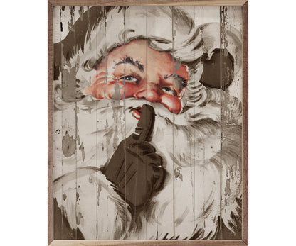 Kendrick Home Santa Be Quiet Shh Beige
