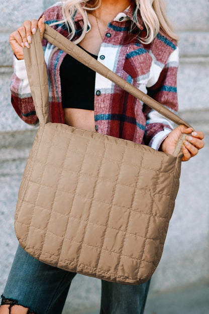 Threaded Pear Kylie Quilted Zipper Tote Bag
