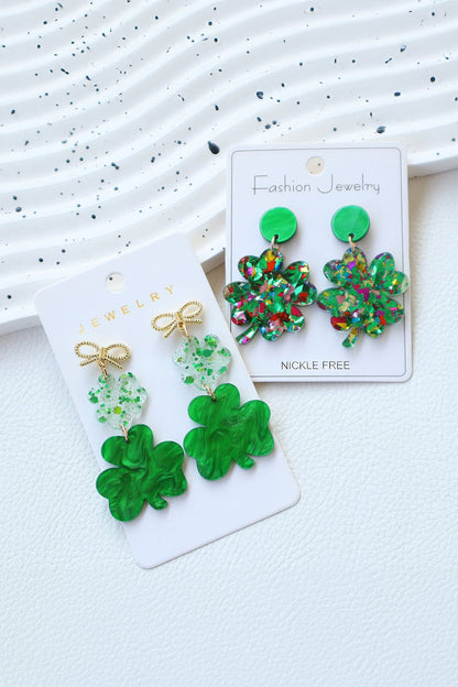 Estrella Pendant Bow Stud Earrings