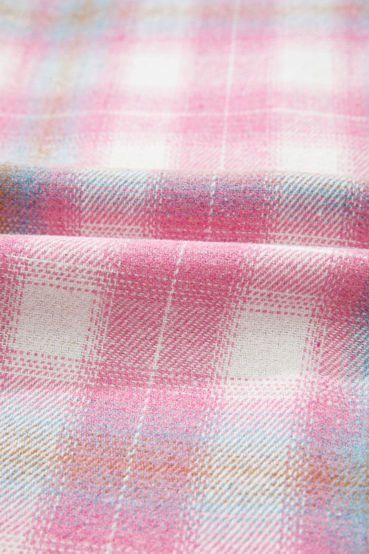 Threaded Pear Sophia Corduroy Flap Patchwork Shacket