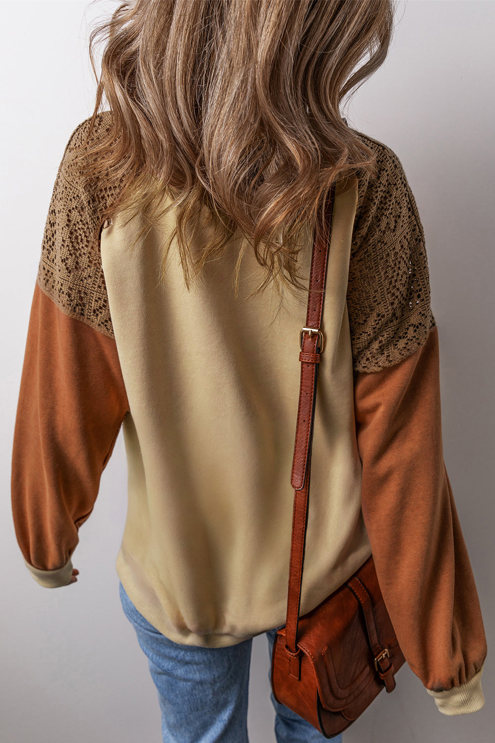 Threaded Pear Scarlett Colorblock Drop Shoulder Sweatshirt