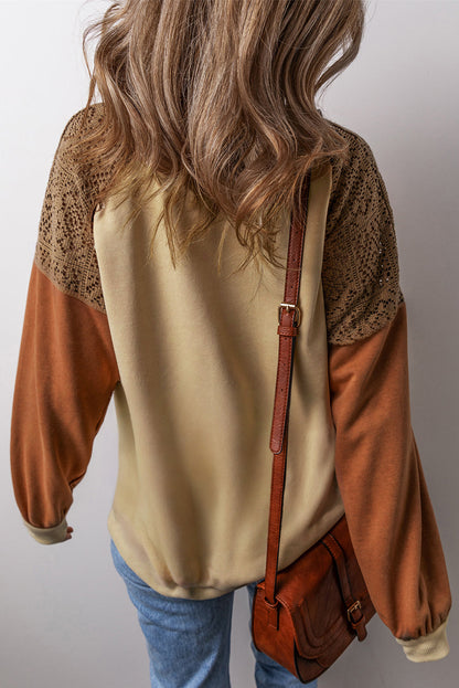 Threaded Pear Scarlett Colorblock Drop Shoulder Sweatshirt