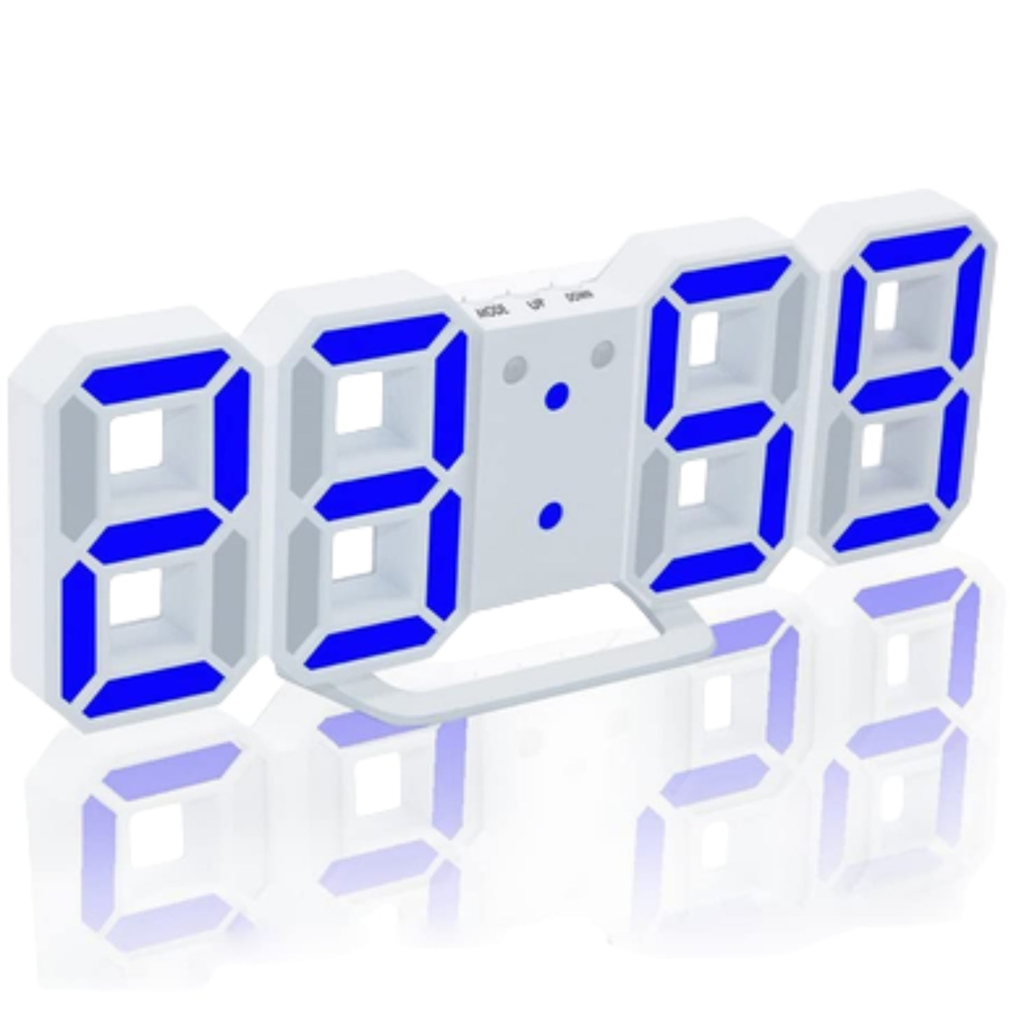 Prime Goods Digital 3D LED Big Wall Desk Alarm Clock Snooze 12/24 Hours Auto Brightness USB - Green