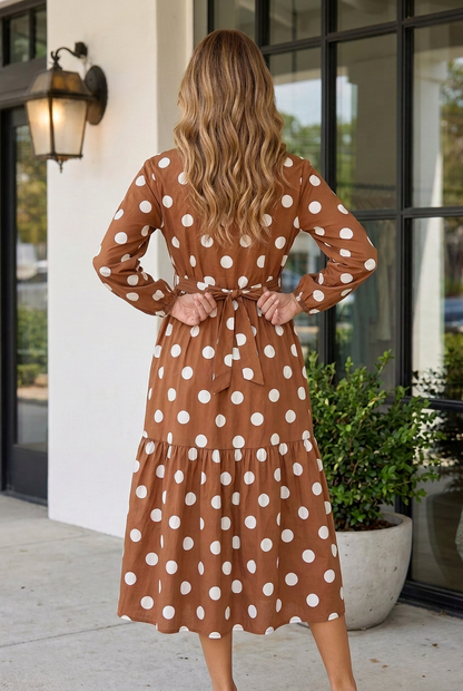 Threaded Pear Alexa Long Sleeve Shift Dress