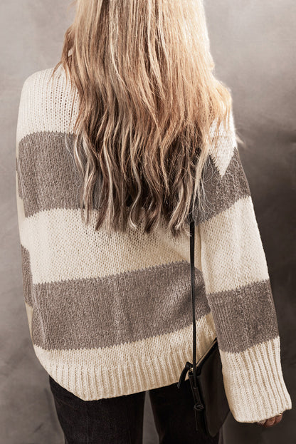 Threaded Pear Livia Colorblock Loose Pullover Sweater