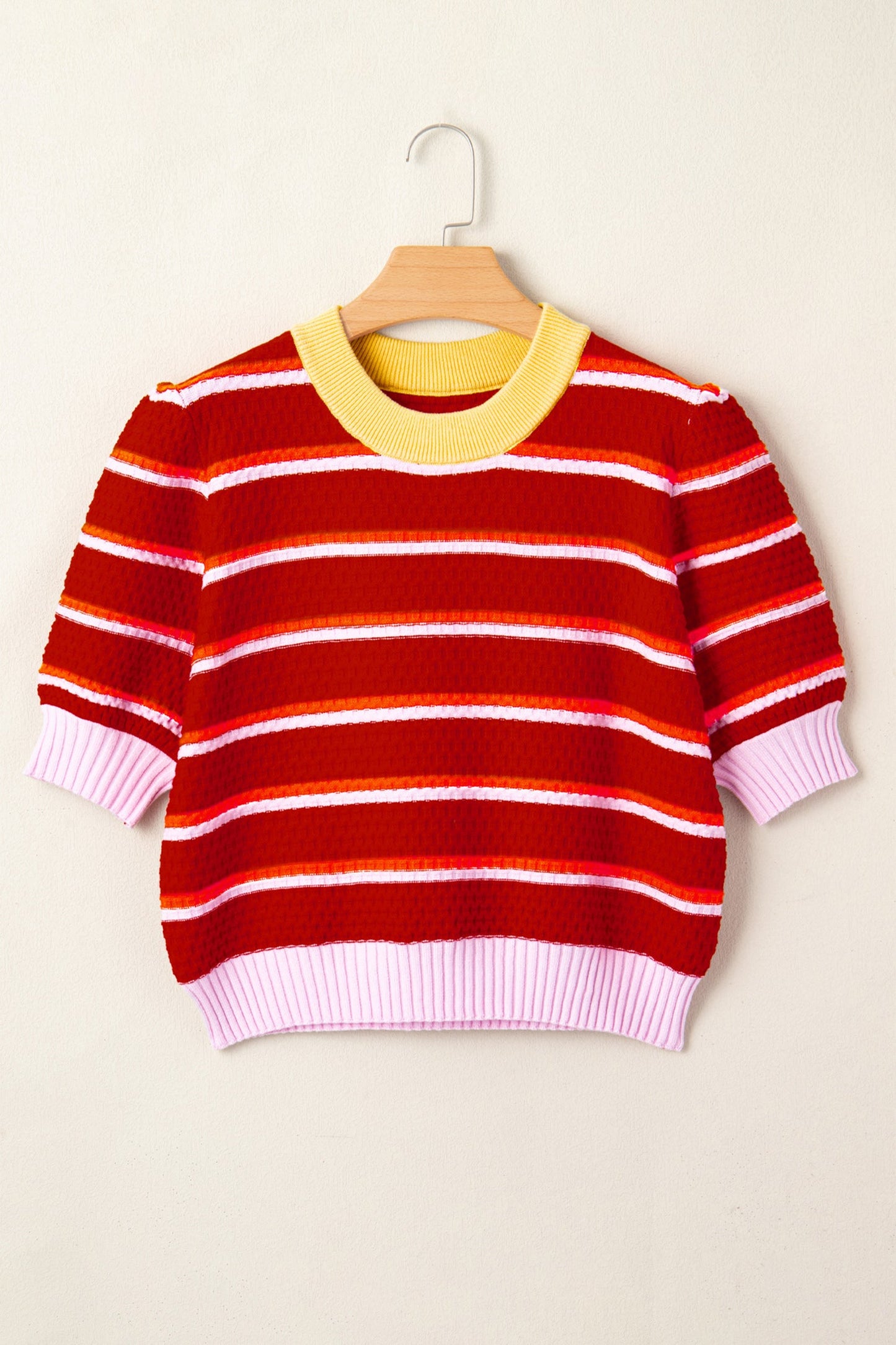 Threaded Pear Lennox Trim Half Sleeve Sweater