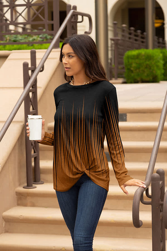 Black and Brown Geometric Print-