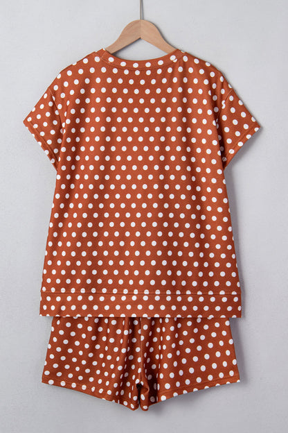 Threaded Pear Ruthie Dot Print Short Set