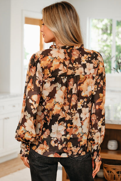 Threaded Pear Cali Puff Sleeve Breezy Blouse