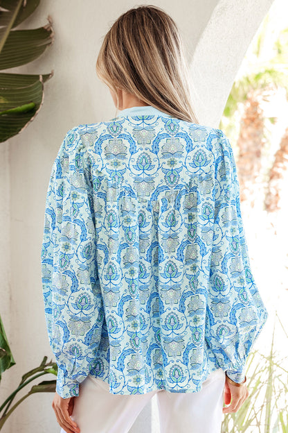 Threaded Pear Micah Puff Sleeve Loose Shirt