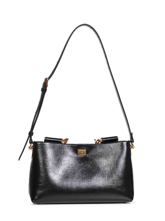 Handbag in Black Calf Leather