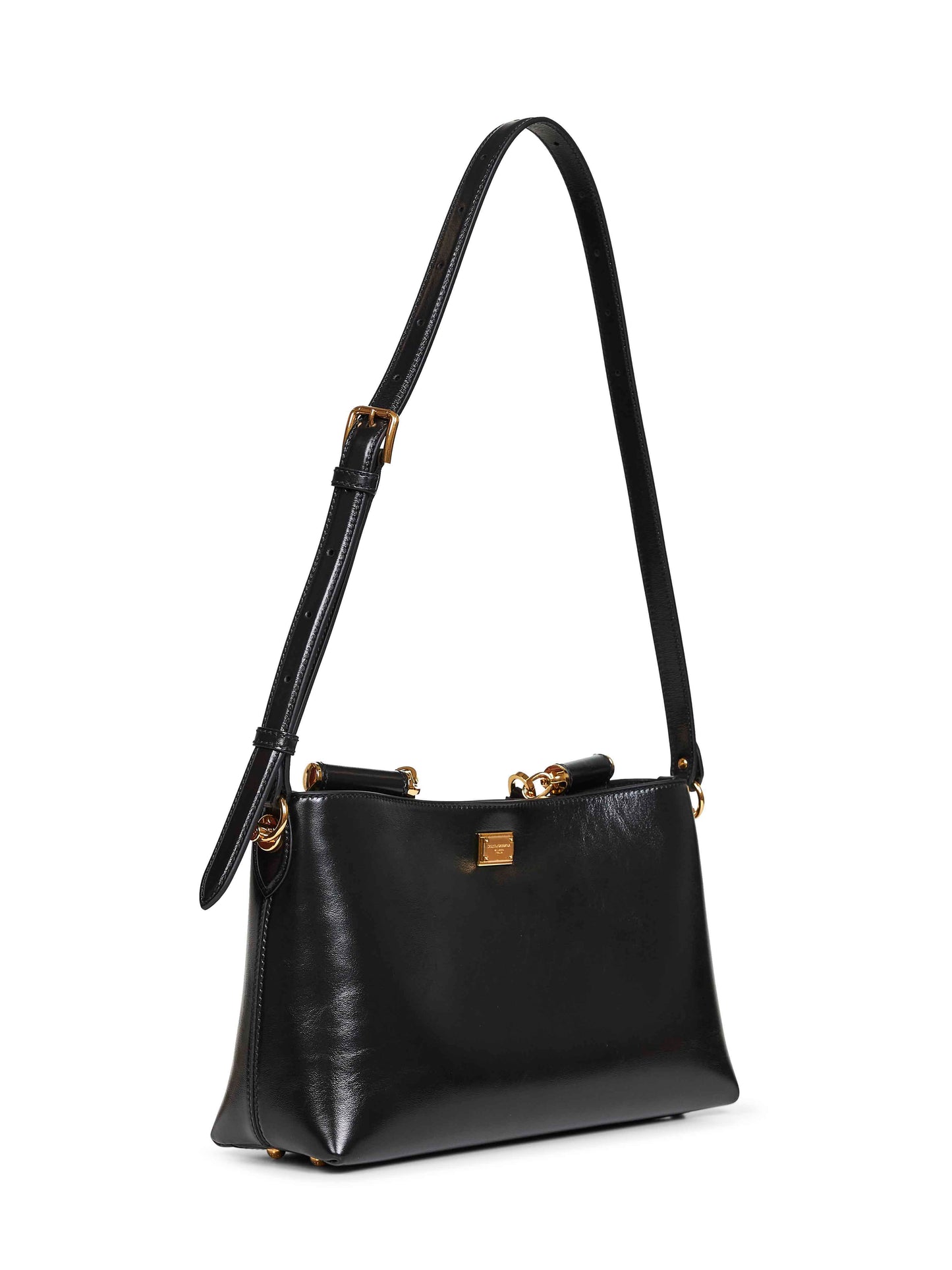 Handbag in Black Calf Leather