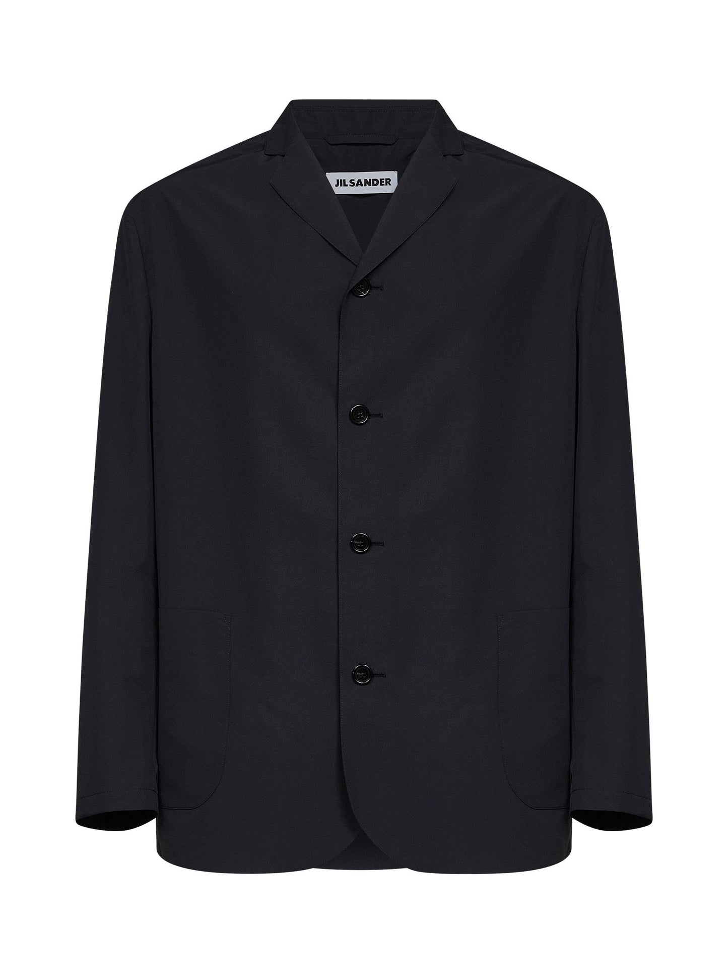 Single-Breasted Waterproof Jacket Black