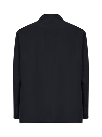 Single-Breasted Waterproof Jacket Black