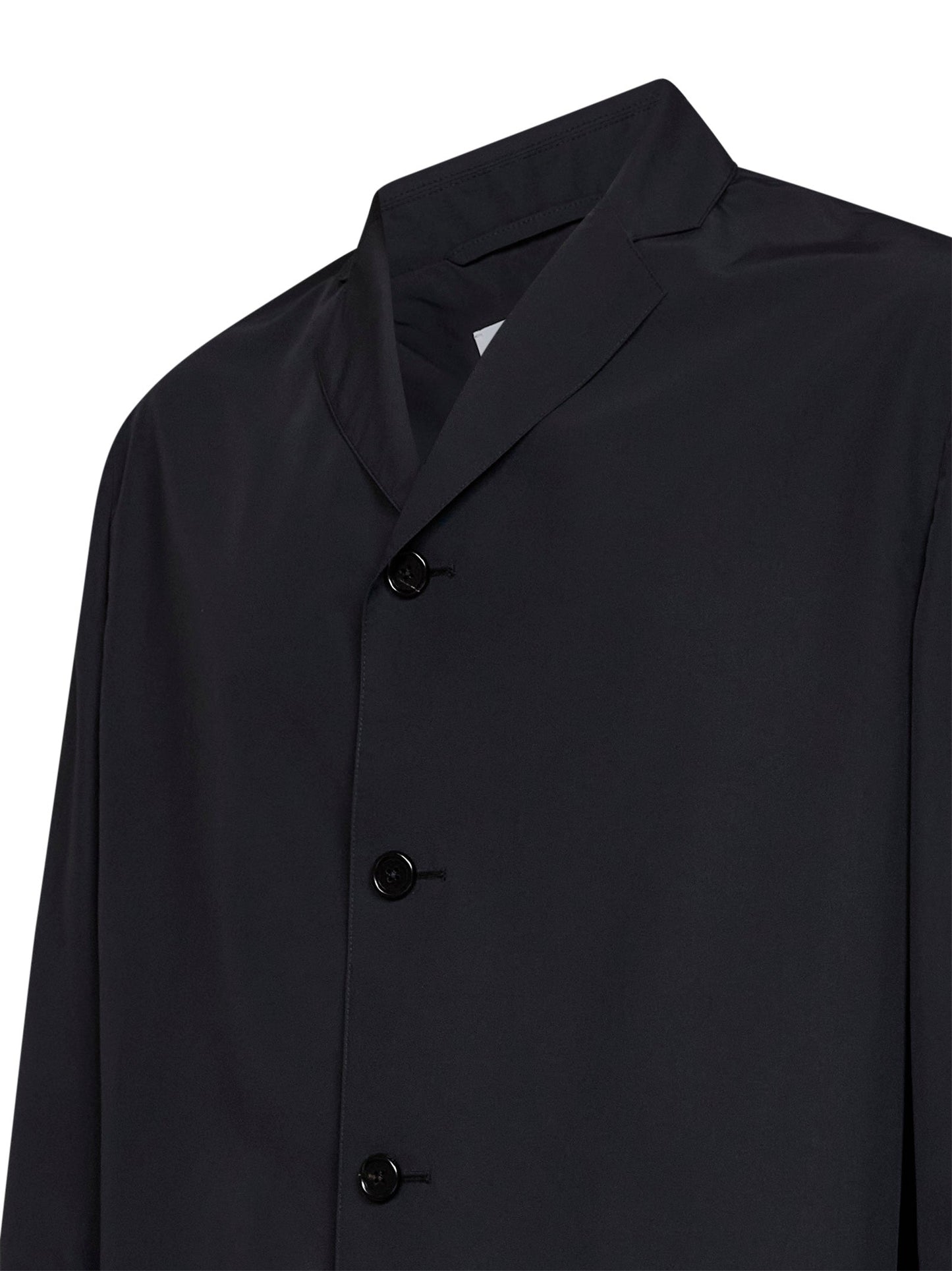 Single-Breasted Waterproof Jacket Black