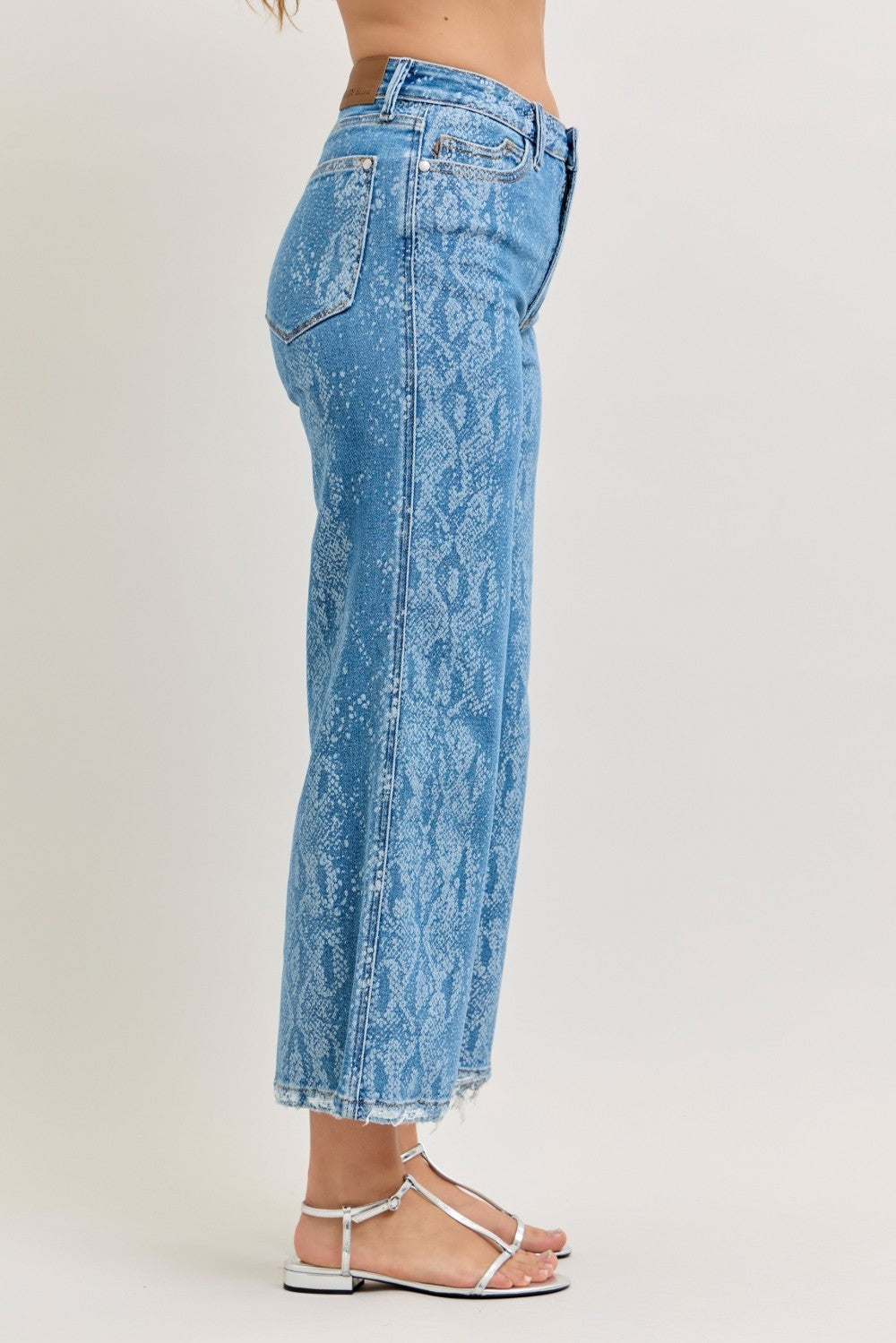 Judy Blue High Rise Ankle Wide Leg Jeans