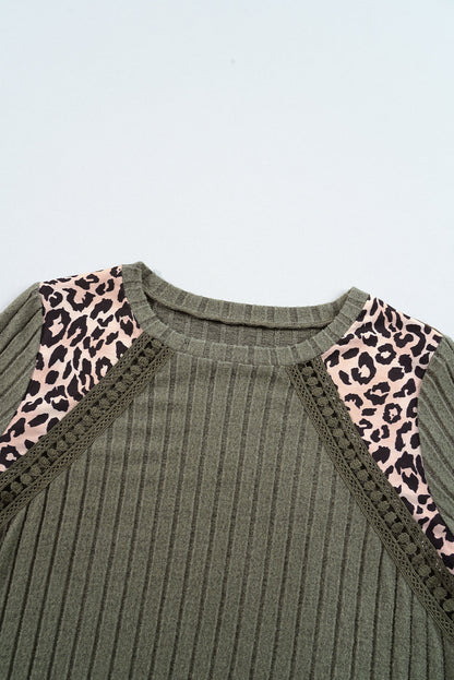 Threaded Pear Zelda Rib Textured Knit Top